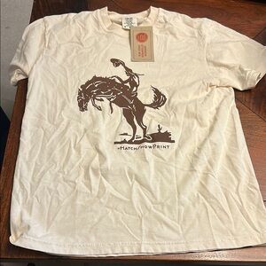 Hatch Show Print Graphic T-Shirt with Brown Bronco Print